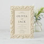 Baroque Elegance Wedding Frame Wedding Kaart (Staand voorkant)