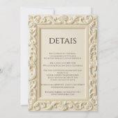 Baroque Elegance Wedding Frame Wedding Kaart (Achterkant)