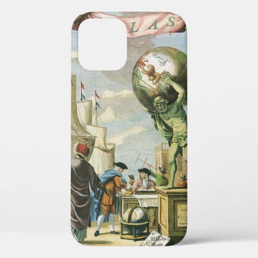 Baroque Era Atlas Frontispiece World Wereldbol Case-Mate iPhone Case (Achterkant)