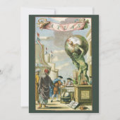 Baroque Era Atlas Frontispiece World Wereldbol Kaart (Voorkant)