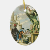  Baroque Era Atlas Frontispiece World Wereldbol Keramisch Ornament (Achterkant)