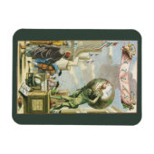 Baroque Era Atlas Frontispiece World Wereldbol Magneet (Horizontaal)