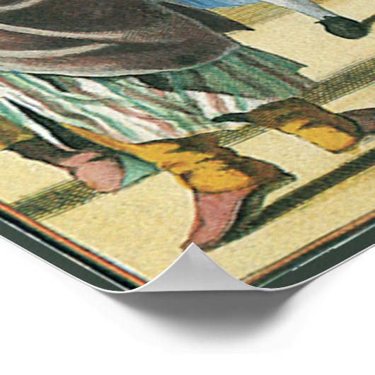  Baroque Era Atlas Frontispiece World Wereldbol Poster (Hoek)