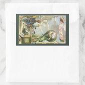  Baroque Era Atlas Frontispiece World Wereldbol Rechthoekige Sticker (Tas)