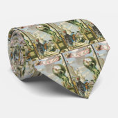 Baroque Era Atlas Frontispiece World Wereldbol Stropdas (Opgerold)