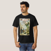  Baroque Era Atlas Frontispiece World Wereldbol T-shirt (Voorkant volledig)