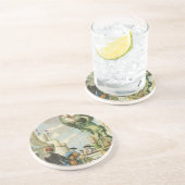  Baroque Era Atlas Frontispiece World Wereldbol Zandsteen Onderzetter (Zijkant)