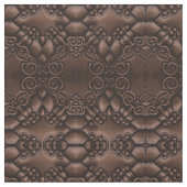 Baroque Faux Leather Brown Pattern Stof (Close Up)
