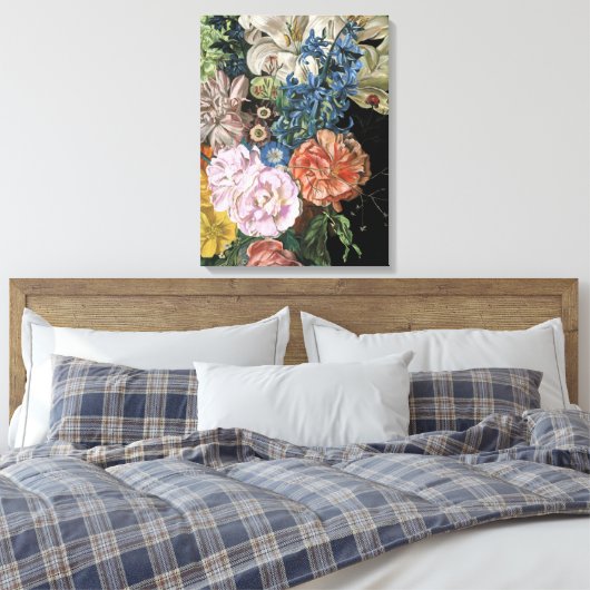 Baroque Floral - Bouquet Canvas Afdruk (Insitu (Slaapkamer))