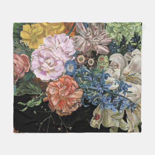 Baroque Floral - Bouquet Fleece Deken (Voorkant (Horizontaal))