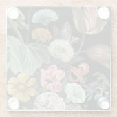 Baroque Floral - Bouquet of Flowers Glazen Onderzetter (Achterkant)