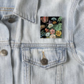 Baroque Floral - Bouquet of Flowers Vierkante Button 5,1 Cm (In situ)
