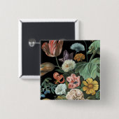 Baroque Floral - Bouquet of Flowers Vierkante Button 5,1 Cm (Voorkant /achterkant)