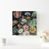 Baroque Floral - Bouquet of Flowers Vierkante Klok (Huis)