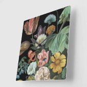 Baroque Floral - Bouquet of Flowers Vierkante Klok (Hoek)