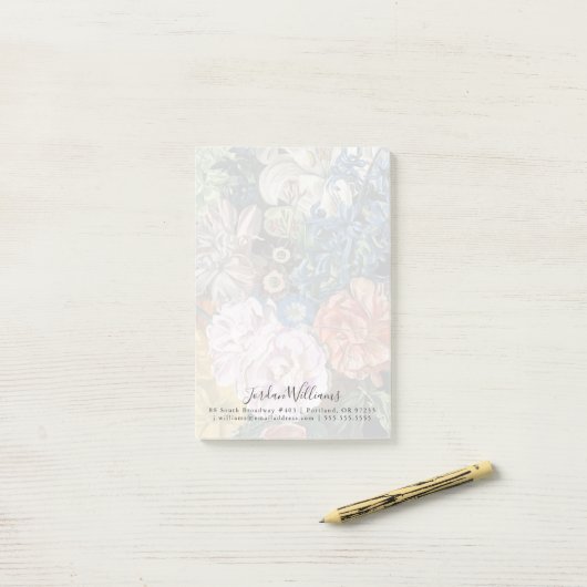 Baroque Floral - Bouquet Post-it® Notes (Op bureau)