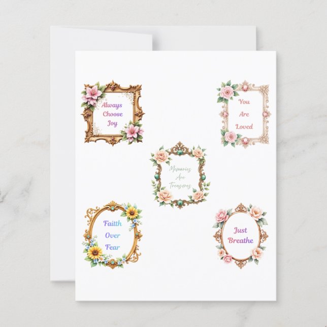 Baroque floral frames scrapbook paper cutouts (Voorkant)