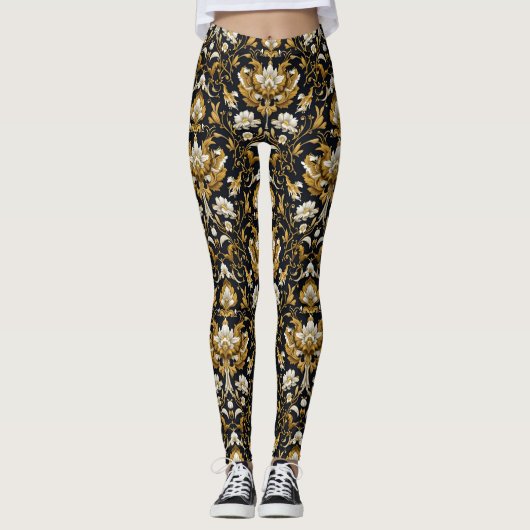 Baroque Floral Leggings (Voorkant)