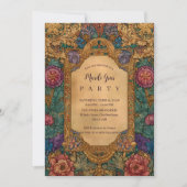 Baroque Floral Mardi Gras Masquerade Kaart (Voorkant)