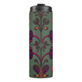 Baroque Floral Pattern Travel Mug Thermosbeker (Voorkant)