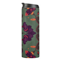 Baroque Floral Pattern Travel Mug