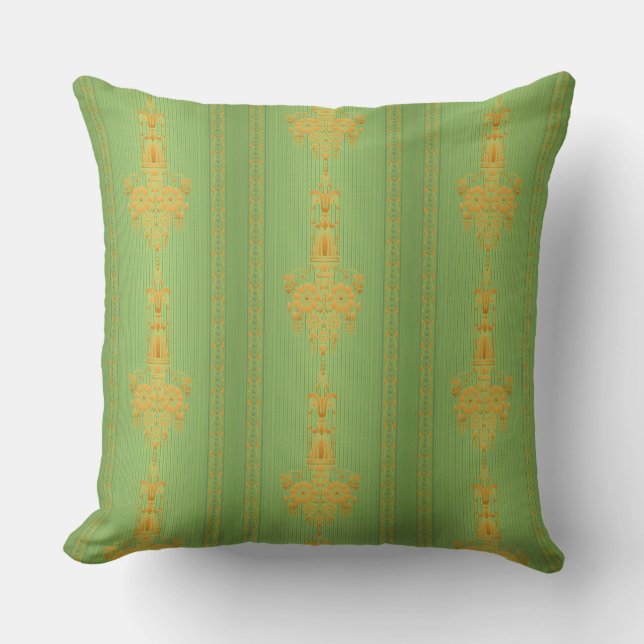 Baroque floral pattern with border V2020 Kussen (Voorkant)