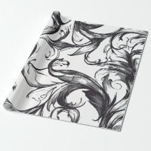 Baroque Flourish Wrapping Paper