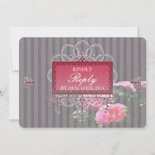 Baroque Glamor Wedding Invitation Set, Collectie Kaart