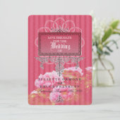 Baroque Glamor Wedding Invitation Set, Collectie Save The Date (Staand voorkant)