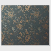 Baroque Gold Gift Wrap | Floral Cadeaupapier (Vlak)