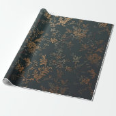 Baroque Gold Gift Wrap | Floral Cadeaupapier (Uitgerold)