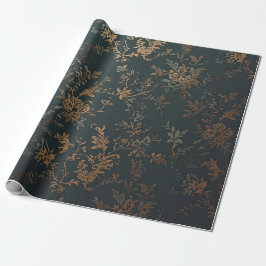 Baroque Gold Gift Wrap | Floral  Cadeaupapier