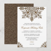 Baroque Gold Glitter Kijk Holiday Kaart (Voorkant / Achterkant)