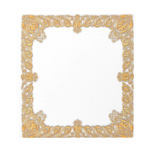 Baroque Gold omgeven Notitieblok (Voorkant)