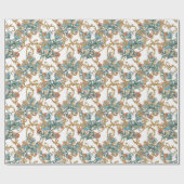 Baroque Golden Floral Elegant Cadeaupapier (Vlak)