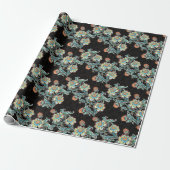 Baroque Golden Floral Elegant  Cadeaupapier (Uitgerold)