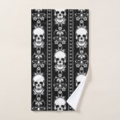 Baroque Gothic Skull Stripe Bad Handdoek (Handdoek)