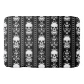Baroque Gothic Skull Stripe Badmat (Voorkant)