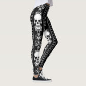Baroque Gothic Skull Stripe Leggings (Rechts)