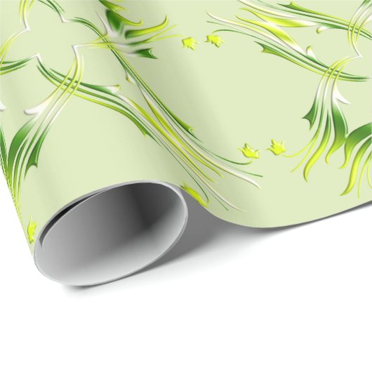 Baroque Green Limoen Cadeaupapier (Rol Hoek)
