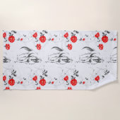 Baroque Horse Beach Towel Strandlaken (Voorkant)