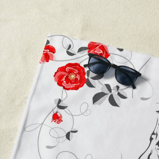 Baroque Horse Beach Towel Strandlaken (In situ)