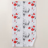 Baroque Horse Beach Towel Strandlaken (Voorkant)
