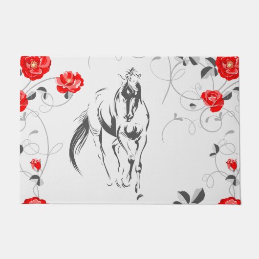 Baroque Horse Doormat Deurmat (Voorkant)