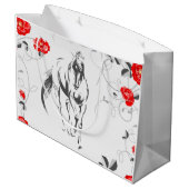 Baroque Horse Gift Bags Groot Cadeauzakje (Achterkant Gekanteld)