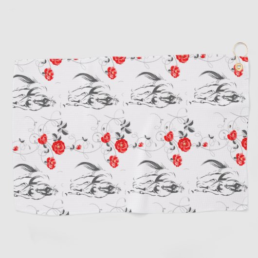 Baroque Horse Golf Towel Golfhanddoek (Horizontaal)
