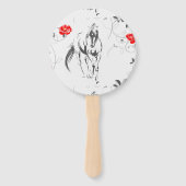 Baroque Horse Hand Fans Handwaaier (Achterkant)
