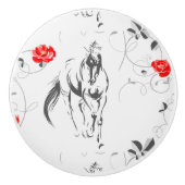 Baroque Horse Knob Keramische Knop (Voorkant)