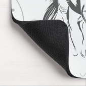 Baroque Horse Mousepad Muismat (Hoek)