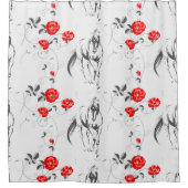 Baroque Horse Shower Curtain Douchegordijn (Voorkant)